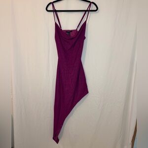 Forever 21 Magenta Asymmetrical Dress